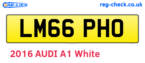 LM66PHO are the vehicle registration plates.