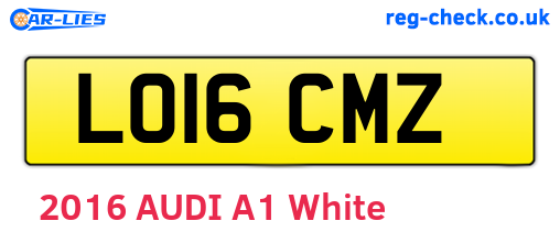 LO16CMZ are the vehicle registration plates.