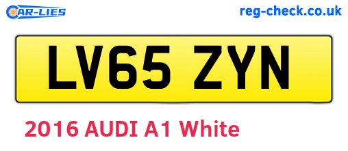 LV65ZYN are the vehicle registration plates.