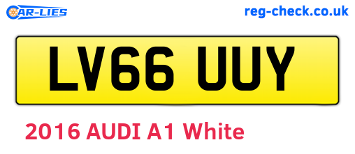 LV66UUY are the vehicle registration plates.