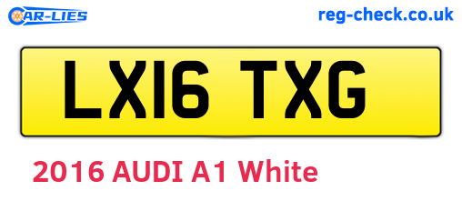 LX16TXG are the vehicle registration plates.