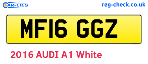 MF16GGZ are the vehicle registration plates.