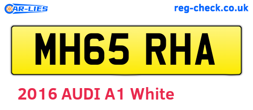 MH65RHA are the vehicle registration plates.