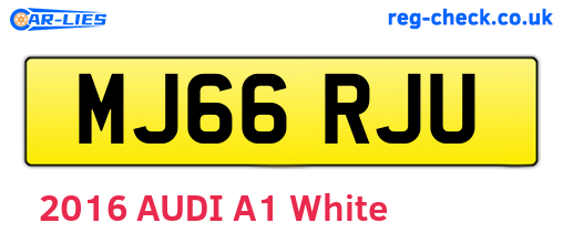 MJ66RJU are the vehicle registration plates.