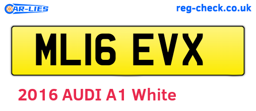 ML16EVX are the vehicle registration plates.