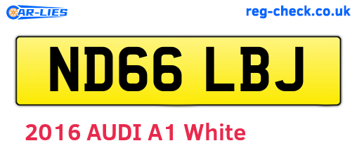 ND66LBJ are the vehicle registration plates.