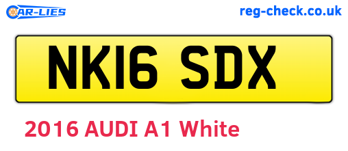 NK16SDX are the vehicle registration plates.