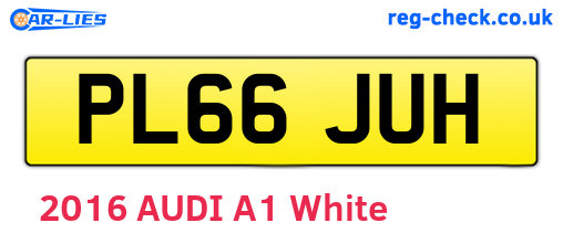 PL66JUH are the vehicle registration plates.