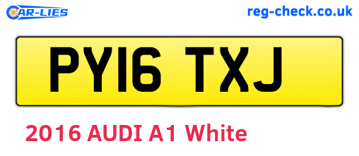 PY16TXJ are the vehicle registration plates.