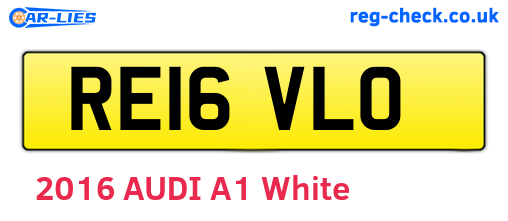 RE16VLO are the vehicle registration plates.