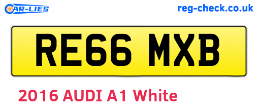 RE66MXB are the vehicle registration plates.