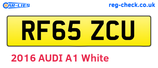 RF65ZCU are the vehicle registration plates.