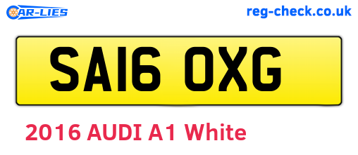 SA16OXG are the vehicle registration plates.