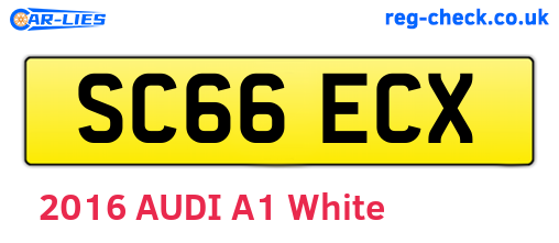 SC66ECX are the vehicle registration plates.