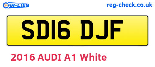 SD16DJF are the vehicle registration plates.