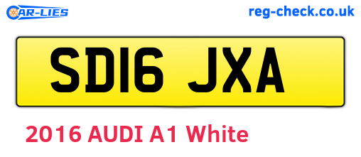 SD16JXA are the vehicle registration plates.