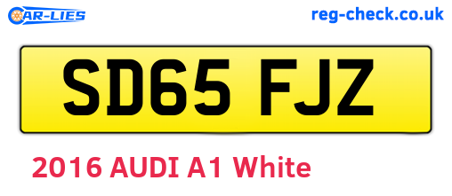 SD65FJZ are the vehicle registration plates.