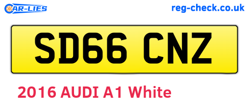 SD66CNZ are the vehicle registration plates.