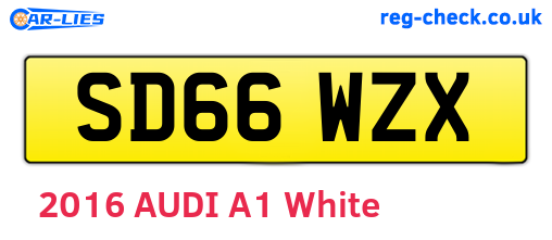 SD66WZX are the vehicle registration plates.