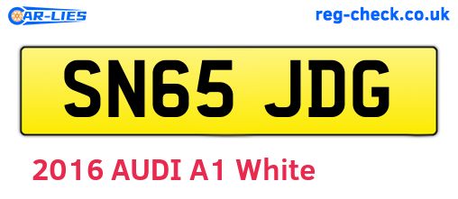 SN65JDG are the vehicle registration plates.