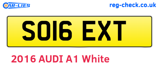 SO16EXT are the vehicle registration plates.