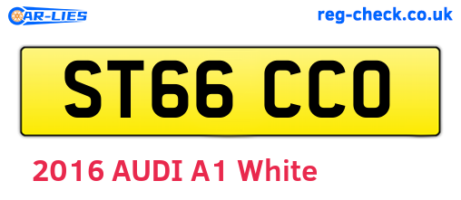ST66CCO are the vehicle registration plates.