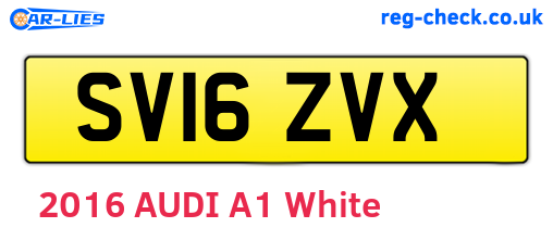 SV16ZVX are the vehicle registration plates.