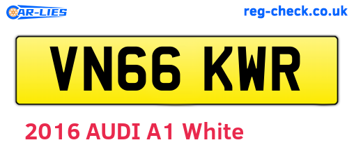 VN66KWR are the vehicle registration plates.