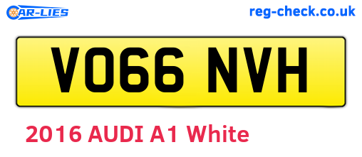 VO66NVH are the vehicle registration plates.