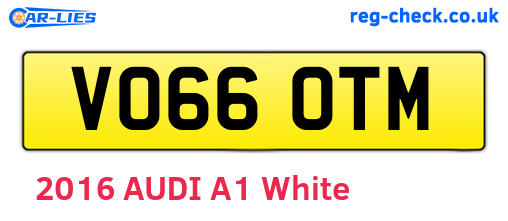 VO66OTM are the vehicle registration plates.