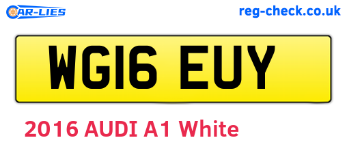 WG16EUY are the vehicle registration plates.