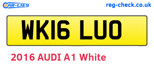 WK16LUO are the vehicle registration plates.
