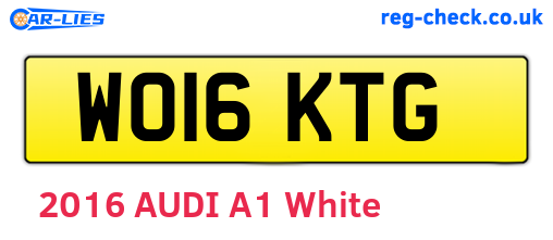 WO16KTG are the vehicle registration plates.