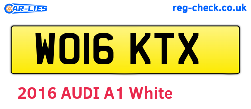 WO16KTX are the vehicle registration plates.