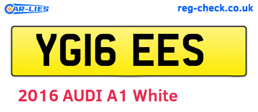 YG16EES are the vehicle registration plates.
