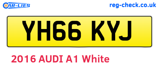 YH66KYJ are the vehicle registration plates.