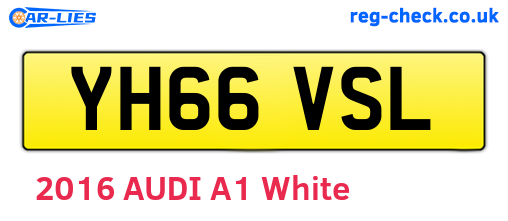 YH66VSL are the vehicle registration plates.