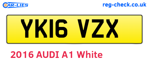 YK16VZX are the vehicle registration plates.