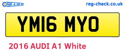 YM16MYO are the vehicle registration plates.