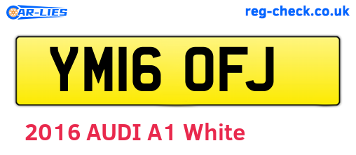 YM16OFJ are the vehicle registration plates.