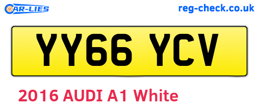 YY66YCV are the vehicle registration plates.