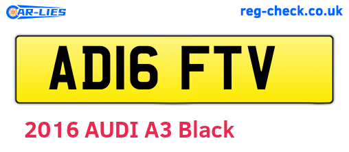 AD16FTV are the vehicle registration plates.