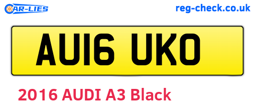 AU16UKO are the vehicle registration plates.