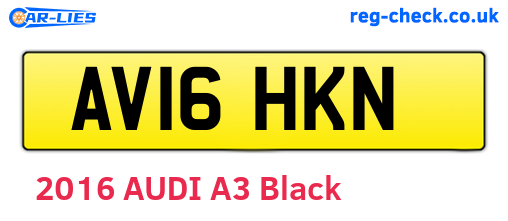 AV16HKN are the vehicle registration plates.