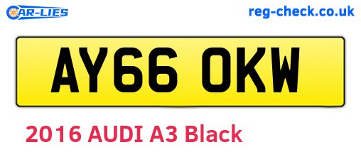 AY66OKW are the vehicle registration plates.