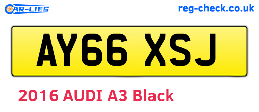 AY66XSJ are the vehicle registration plates.