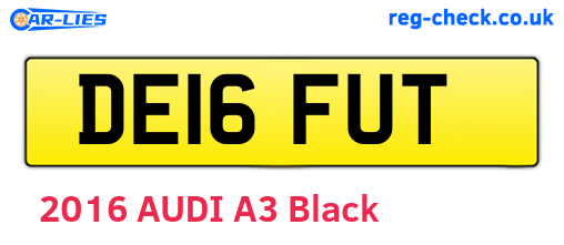 DE16FUT are the vehicle registration plates.
