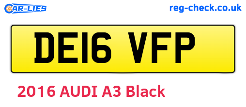 DE16VFP are the vehicle registration plates.