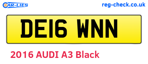 DE16WNN are the vehicle registration plates.