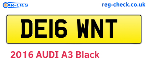 DE16WNT are the vehicle registration plates.
